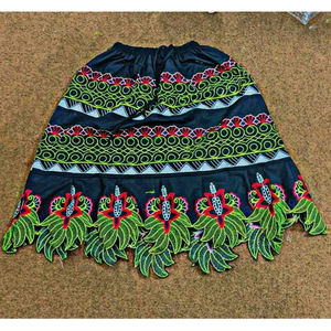 2026 Summer Women's Cotton Short Sleeve Dress Mumu Square Neck Micronesian <b>Long</b> <b>Skirt</b> Polynesian Island Print Embroidery <b>Skirts</b> - Product Image 1