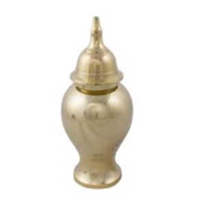 High Quality Pure Brass Temple Jar With Polish Finished Vintage Brass Temple Jar For Temple Decoration - Product Image 1