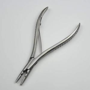 Pince à extensions de cheveux en acier inoxydable, outil professionnel pour le sertissage de micro-anneaux, utilisation pour le coiffage des cheveux HERMANN MEDITECH - Product Image 6