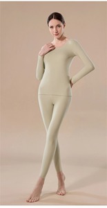 Cotton Autumn Winter <b>Thermal</b> Long Johns <b>for</b> <b>Women</b> Silk Long Sleeve O Neck Underwear - Product Image 5
