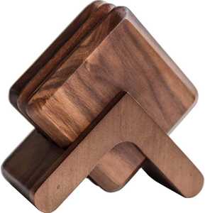 Posavasos de madera de nogal hechos a mano, toque elegante y sofisticado para la decoración de su hogar y la decoración de la Mesa, el mejor posavasos de madera - Product Image 1