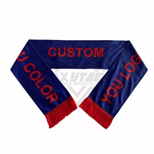 Nueva llegada de alta calidad de punto club de fútbol bufanda chal personalizado mejor calidad fútbol bufanda OEM al por mayor - Product Image 5
