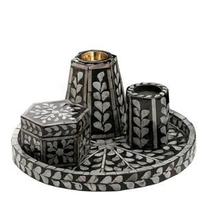 Juego de Quemador de Incienso Religioso de Sándalo con Incrustaciones de Madreperla, Caja y Quemador de Oud Bakhoor Mubkhar - Product Image 4