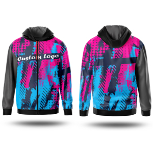 เสื้อฮู้ดซับลิเมชันของผู้ชายผ้าฝ้าย100% น้ำหนักเบาปักลายฤดูหนาวแห้งเร็วระบายอากาศได้ดี - Product Image 1