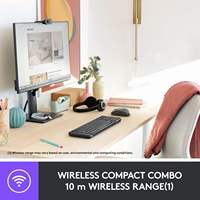 Özel rus RGB ergonomik kablosuz klavye Mouse Logitech için Logitech MK220 ofis PC için mobil USB uyumlu dizüstü Tablet