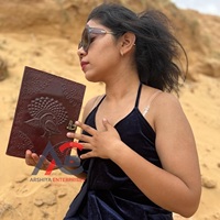 Nouveau véritable main usiné en cuir gaufré Bronze fermoir serrure journaux Boho traditionnel Vintage en cuir serrure voyage poésie journaux