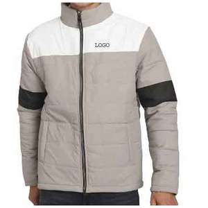 Chaqueta acolchada de invierno para hombre de alta calidad con cremallera Logotipo personalizable Cuello con capucha Abrigos de plumón OEM - Product Image 1