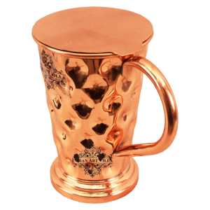 Taza Moscow Mule de Cobre Puro de 450 ml con Taza Grande de Diamantes y Posavasos para Fiestas - Product Image 5