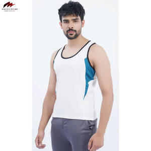 Débardeurs de sport personnalisés pour hommes grandes tailles, en coton molletonné, respirants, tricotés, à col rond, avec logo, pour la gym, la course et le fitness - Product Image 3