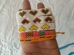 Pulseras elásticas con cuentas de vidrio hechas a medida, colores surtidos, reventa disponible para diseñadores de accesorios de moda, religiosos cristianos - Product Image 2