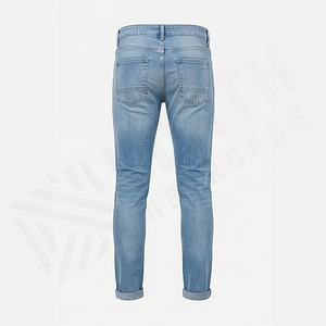 Pantalones Cargo de Mezclilla Rotos de Diseño de Moda, Estilo Urbano Vintage, Corte Regular, Cintura Media, Transpirables, para Hombre, Venta al por Mayor, Personalizados - Product Image 2