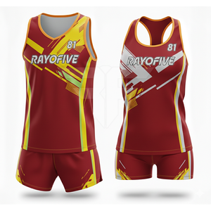 Uniforme Deportivo Transpirable de Color Sólido 100% Poliéster Antibacteriano Ligero para Atletismo, Nuevo Diseño con Logotipo Personalizado - Product Image 2