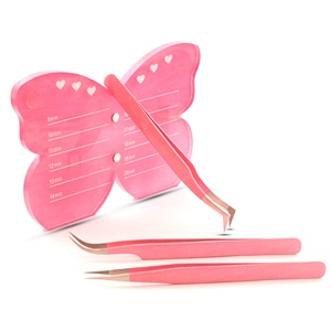 Support de présentation pour extensions de cils en acrylique avec plateau à cils et porte-pinces, personnalisable, différentes formes disponibles – Offre Spéciale - Product Image 2