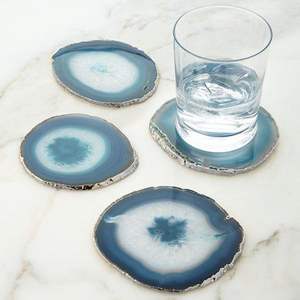 <b>Resin</b> Coaster with Genuine Agate <b>Stone</b> for Stylish Dining Design Made By God Grace Craft - Product Image 2