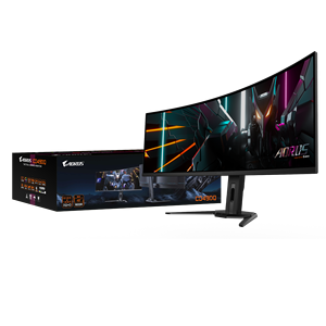 Monitor curvo para juegos G UGA BYTE AORUS CO49DQ de 49 pulgadas, resolución de panel de 5120x1440, 250 cd/m², 144 Hz, 99% DCI-P3, monitor para juegos AORUS - Product Image 1