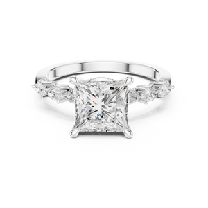 แหวนโซลิแทร์สุดทอง14K ประดับเพชรที่ผ่านการรับรองจากห้องปฏิบัติการสำหรับข้อเสนอ - Product Image 3