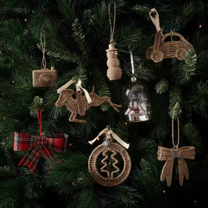 Joli ornement de bonbons en rotin rustique fait à la main pour la décoration de Noël en gros ornements d'arbre de Noël suspendus du Vietnam - Product Image 4