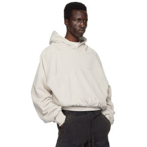 Unisex 100% Cotton Oversize Hoodie Heavyweight Fleece Washed Eco-Friendly <b>Drop</b> Shoulder Sweatshirt Customizable Plain Blank - Product Image 3