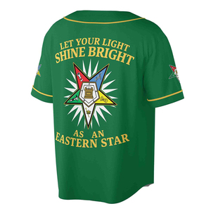 Nombre personalizado Nombre del capítulo OES Deja Que tu luz brille Camiseta de béisbol brillante Chaquetas hechas a medida de alta calidad para el 2017 - Product Image 6