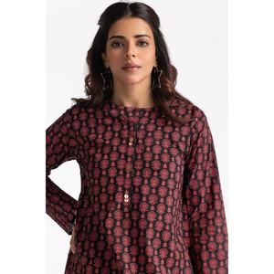 Chemise en tissu cambrique à imprimé blocs, style modeste GLS-24-141 - Product Image 3