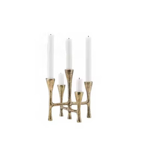 Trending High Selling Candle Stand Silver Plated Metal Candle Holder Home Hotel Villas and Wedding Decorative <b>Lighting</b> Supplies - Product Image 2
