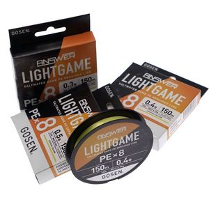Ligne de pêche GOSEN ANSWER Light Game PEx8 30m (Modèle : 0.3/0.4/0.5) - Product Image 6