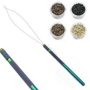 Rainbow Hair Extension Pulling Loop Tool for Micro Nano <b>Beads</b> Installation – Professional Wire Loop Threader for Hair Extensions - Product Image 6