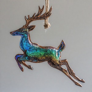 SparkleStag Cast Hanging Holiday Reno para decoración festiva del hogar Escultura navideña para exhibiciones de temporada - Product Image 5