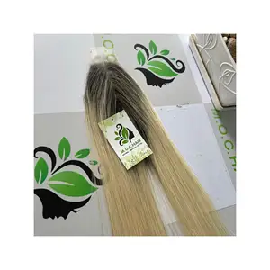 Nouveau Design de cheveux couleur Ombre de cheveux humains bruts avec fermeture en dentelle de haute qualité fabriqué au Vietnam de la société M.O.C