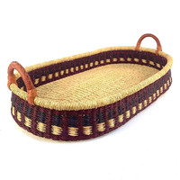 Ghana bolga jonc de mer panier à langer pour bébé vente en gros de paniers à langer en paille naturelle pour enfants pépinière