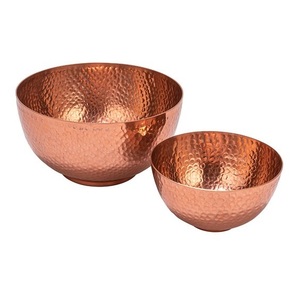 Ustensiles de cuisine au design admirable bol en cuivre de service alimentaire bol en cuivre martelé de qualité de luxe des fabricants et des exportateurs - Product Image 1