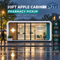 Suite Cabine Apple de 20 pieds en acier modulaire protégé contre la corrosion pour complexe hôtelier tropical, club de plage et hôtel de plongée