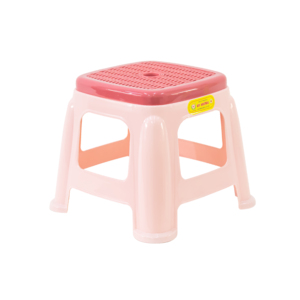 Two-Tone Stackable Plastic Low <b>Stool</b> with Woven Texture Seat Heavy Duty Small Square Footstool Step <b>Stool</b> for <b>Bathroom</b> Kitchen - Product Image 2
