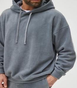 Ensemble de Survêtement d'Hiver de Qualité Supérieure pour Homme Imprimé Solide Polaire Écologique Sweat à Capuche avec Fermeture Éclair Coupe-Vent Joggers Grande Taille - Product Image 1