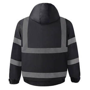Vestes de sécurité réfléchissantes haute visibilité pour hommes doublure polaire coupe-vent et imperméable veste de sécurité de travail pour homme - Product Image 2
