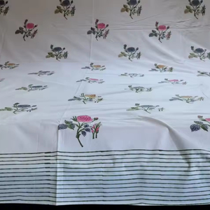 Sábanas Dobles Tamaño King y Queen |   Funda de Edredón Clásica para el Hogar, Estampado de Motivos Hechos a Mano, 300 Hilos, Resistente al Agua, Algodón Puro - Product Image 4