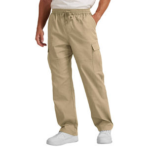 Streetwear personnalisé français pantalons pour hommes empilés en éponge pantalons de survêtement évasés droit surdimensionné jambe large Baggy Cargo pantalons pour hommes - Product Image 6