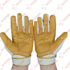 Nouvelle arrivée dernière conception personnalisée 100% cuir véritable antidérapant respirant réglable Wrap manchette Baseball gants de frappe - Product Image 3