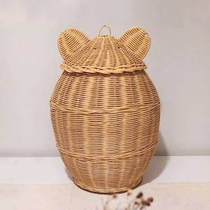 High quality animal shaped hamper <b>baskets</b> <b>rattan</b> <b>storage</b> bin <b>basket</b> toys organizer for kids - Product Image 1
