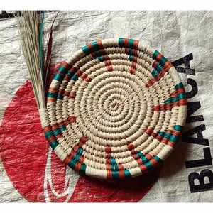 Juego de 7 Cestas de Pared de Bambú Bohemias Multicolores Sabai, Arte de Pared de Ratán Tejido a Mano - Product Image 6