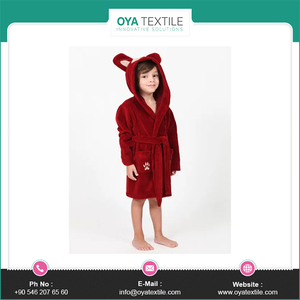 Batas de secado rápido con capucha de terciopelo superventas para niños y niñas batas de cintura elástica para niños pequeños - Product Image 4