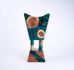 Handcrafted Wooden Epoxy Resin <b>Bakhoor</b> Burner Elegant <b>Oud</b> Burner & Eid Mubarak Gift - Product Image 2