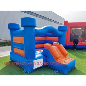 Château gonflable intérieur en PVC sur le thème de l'éléphant pour tout-petits, avec toboggan, location pour fête d'anniversaire d'enfants - Product Image 4