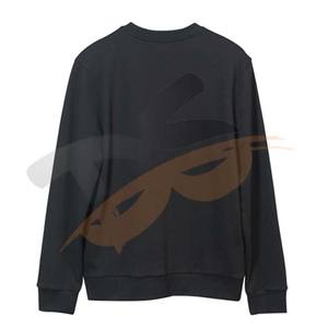 เสื้อสเวตเตอร์ถักสีดำแนวสปอร์ตเสื้อสเวตเตอร์ผ้าฟลีซผ้าฝ้ายระบายอากาศ - Product Image 3