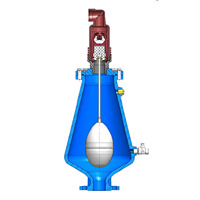 Válvula de Bola Manual Corvalve de Triple Función DN80-200 con Conexión de Brida para Sistema de Tuberías de Aguas Residuales, Válvula de Aire PN10/16