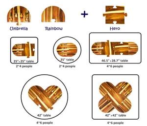 Hot Item Set 4 Wooden Rectangle Puzzle Serving <b>Tray</b> Eco-friendly Dishwasher Safe Charcuterie Boards Appetizer <b>Tray</b> Parties - Product Image 6
