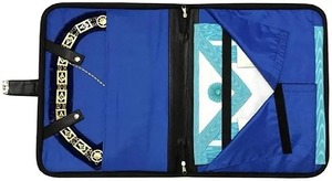 Wholesale Manufacture Business Briefcase Masonic Regalia Apron Cases With Badges Full Dress Soft Leather Slim <b>Light</b> Weight Mm Wm - Product Image 3