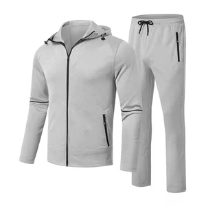 Ensemble de survêtement à fermeture éclair Durable léger de haute qualité pour hommes moderne Fitness Jogging grande taille pour les activités de plein air d'été - Product Image 1