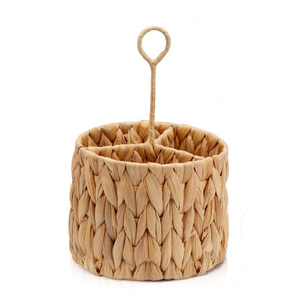 Organizador de cubiertos de jacinto de agua, cesta de almacenamiento de cubiertos, soportes para cubiertos - Product Image 5