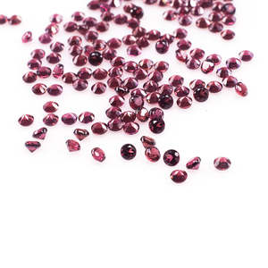 Natural Garnet Calibrated <b>Rounds</b> 1.5mm & 2mm Faceted Brilliant Cut & <b>Cushion</b> Cut Red Loose Gemstone with IGI Certificate - Product Image 1
